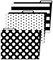 Schoolgirl Style Simply Stylish 6-Pack Decorative Teacher File Folders, 11.75" x 9.5" Black and White Letter Size File Folders With 1/3-Cut Tabs for Filing Cabinet, Office Supplies File Organizers